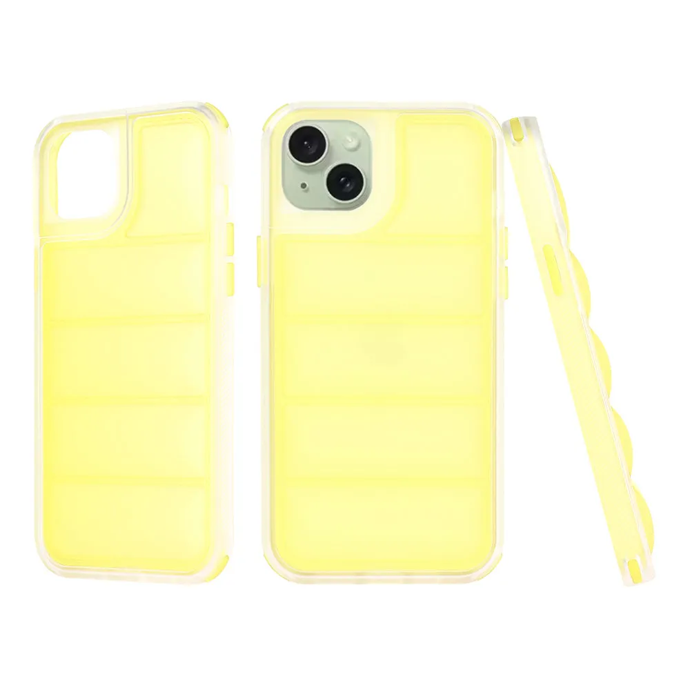 Custodia per Apple iPhone 15 Plus, Techsuit, Wave Shield, Gialla - immagine 1