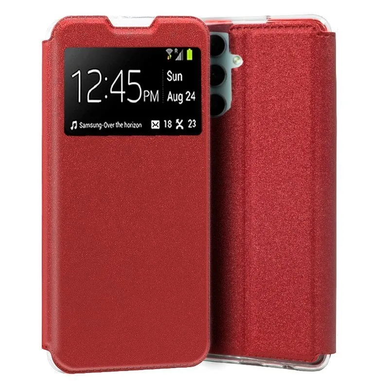 Custodia Flip Cover rossa tinta unita per Samsung A346 Galaxy A34 5G - immagine 1