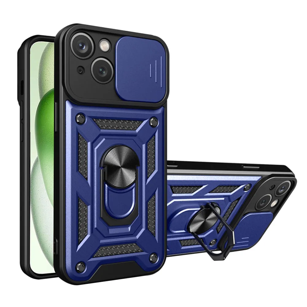 Custodia per Apple iPhone 15 Plus, Techsuit, CamShield, Blu - immagine 1