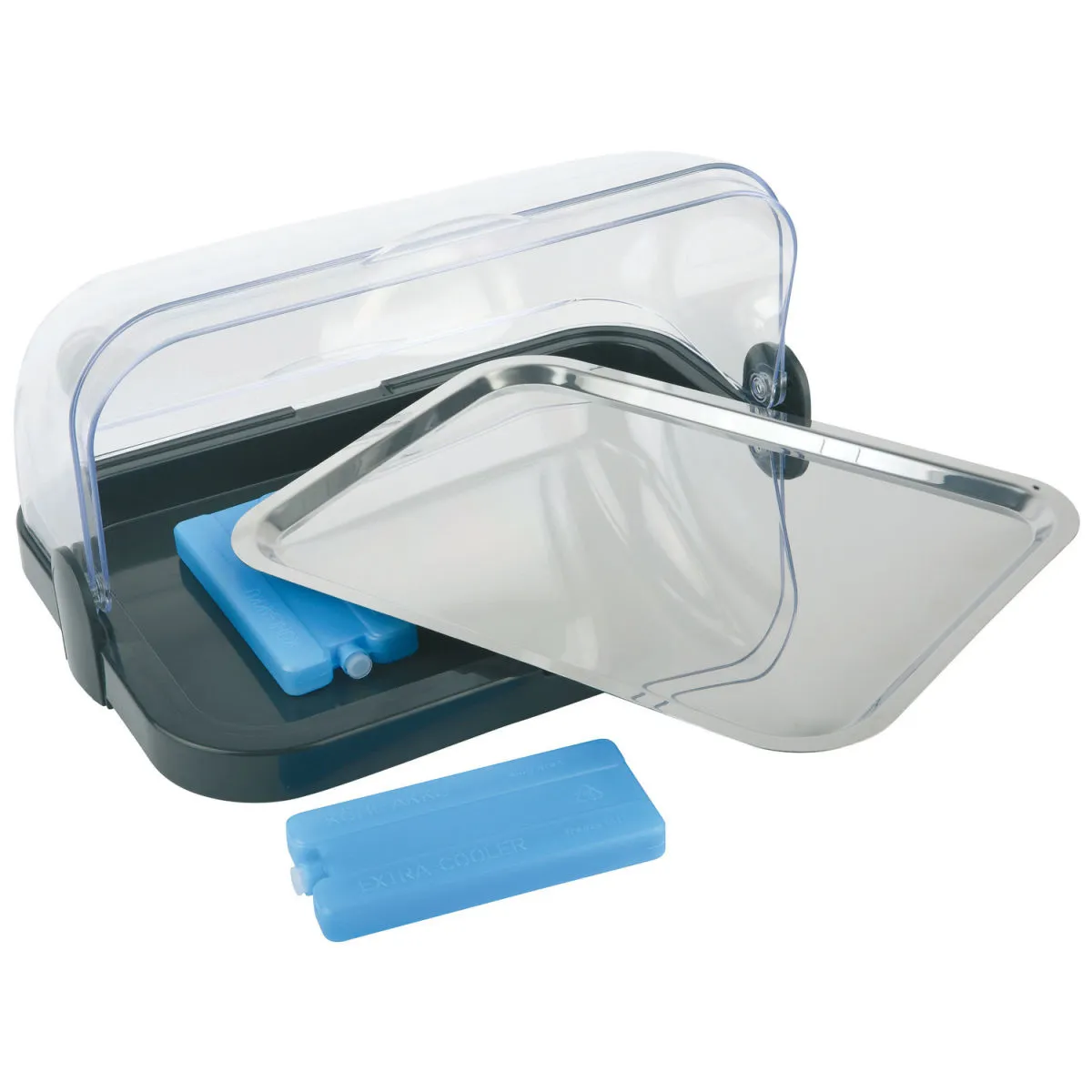 APS Vetrina da banco; 44x32x20.5 cm (LxLxH); trasparente/nero; rettangolare - immagine 1