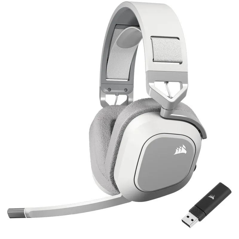 Corsair HS80 Max Wireless Cuffie da gioco wireless premium bianche - immagine 1