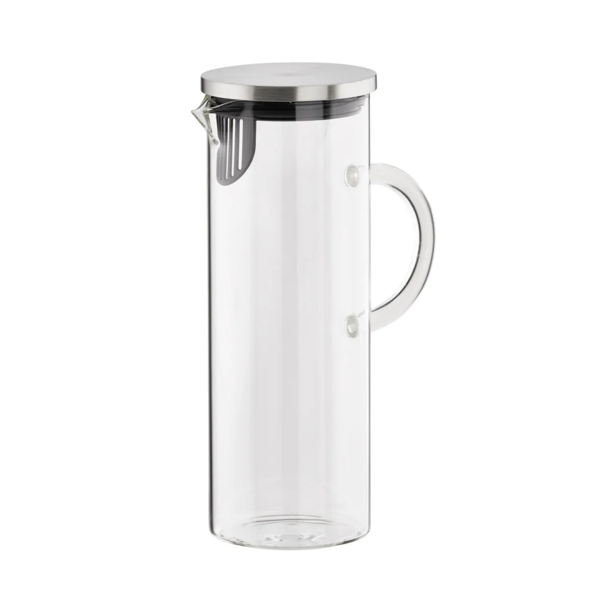 APS Caraffa, 1,5 l; 1500 ml, 16x10x9.5x27 cm (LxLxØxH); argento/trasparente; rotonda - immagine 1