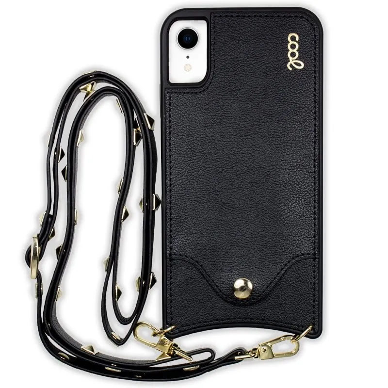 Fantastica custodia con cinturino pop-rock nero per iPhone XR - immagine 1