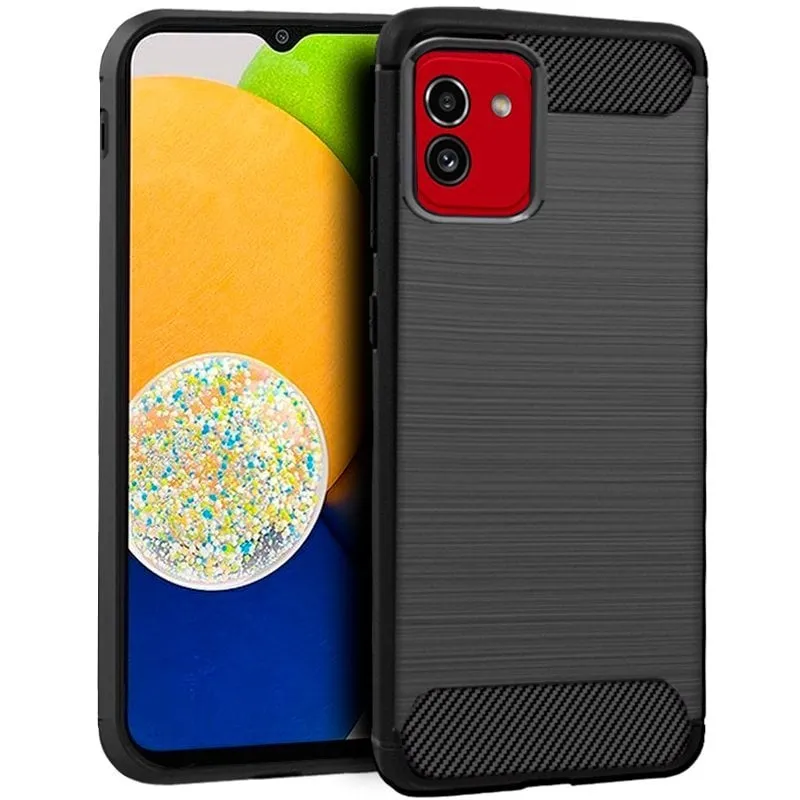 Fantastica custodia in carbonio nero per Samsung A035 Galaxy A03 - immagine 1
