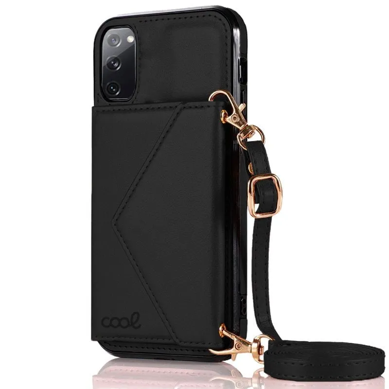 Fantastica custodia a portafoglio nera sospesa per Samsung G780 Galaxy S20 FE - immagine 1