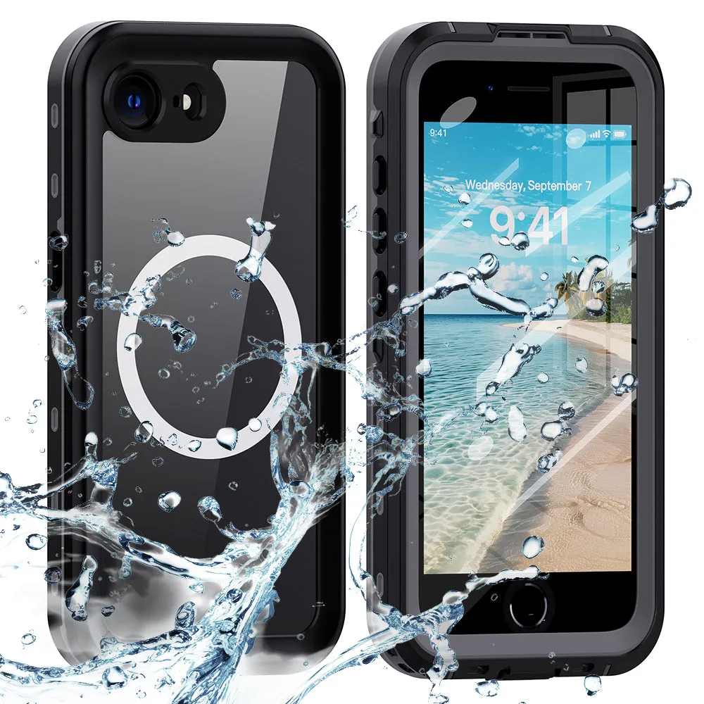 Custodia MagSafe Waterproof per Apple iPhone 17e / 16e, Techsuit, Shellbox, Nera - immagine 1