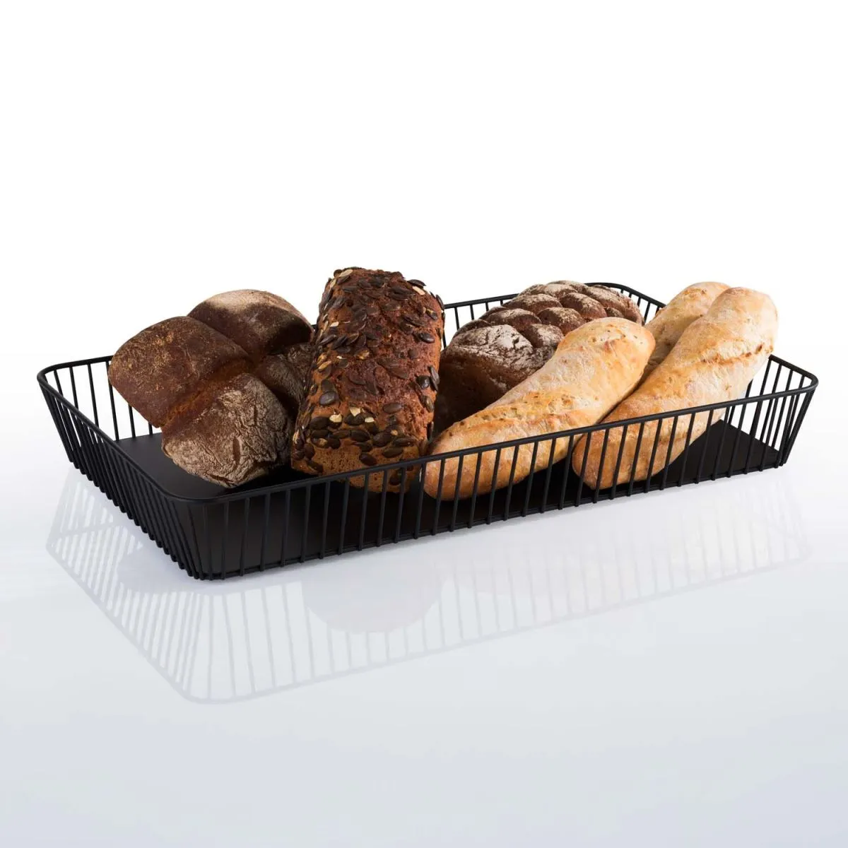 APS Cestino Gastronorm GN 1/1 URBAN 53 x 32,5 cm, H: 7,5 cm; GN 1/1, 53x32.5x7.5 cm (LxLxH); nero; rettangolare - immagine 1