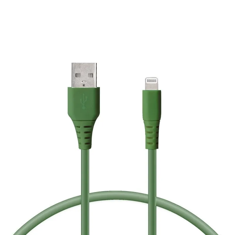 Cavo di ricarica rapida Ksix da Lightning a USB-A 1 m Verde - immagine 1
