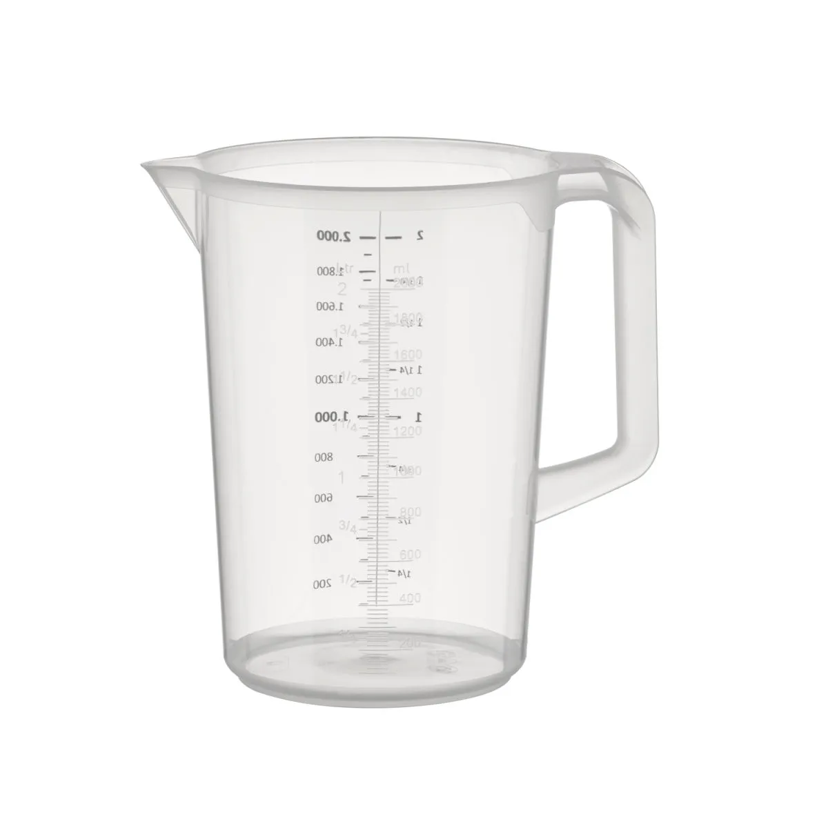 APS Caraffa dosatrice Ø 15,5 cm, H: 21 cm, 2 litri; 2000 ml, 15.5x20.5 cm (ØxH); trasparente; rotonda - immagine 1