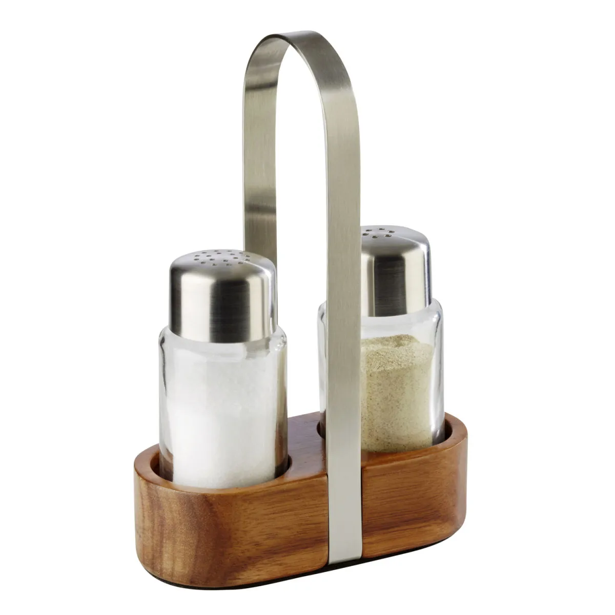 APS Menage pepe e sale WOOD; 5.5x17 cm (LxH); marrone/argento - immagine 1