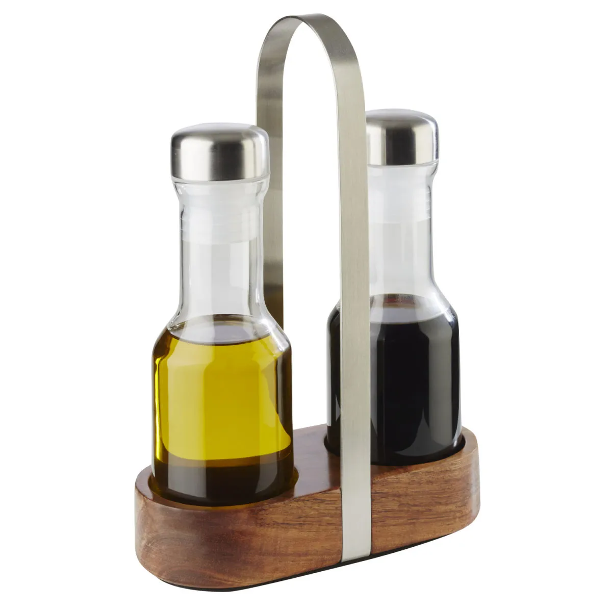 APS Menage olio e aceto WOOD; 7.5x24.5 cm (LxH); marrone/argento - immagine 1
