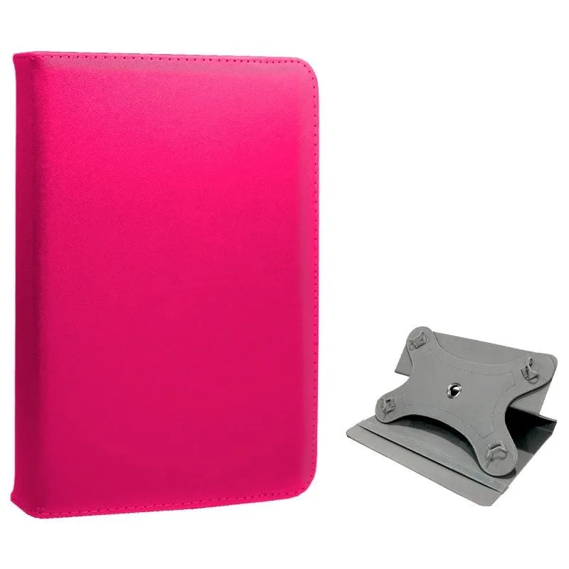 Custodia girevole in similpelle rosa per ebook/tablet da 7". - immagine 1