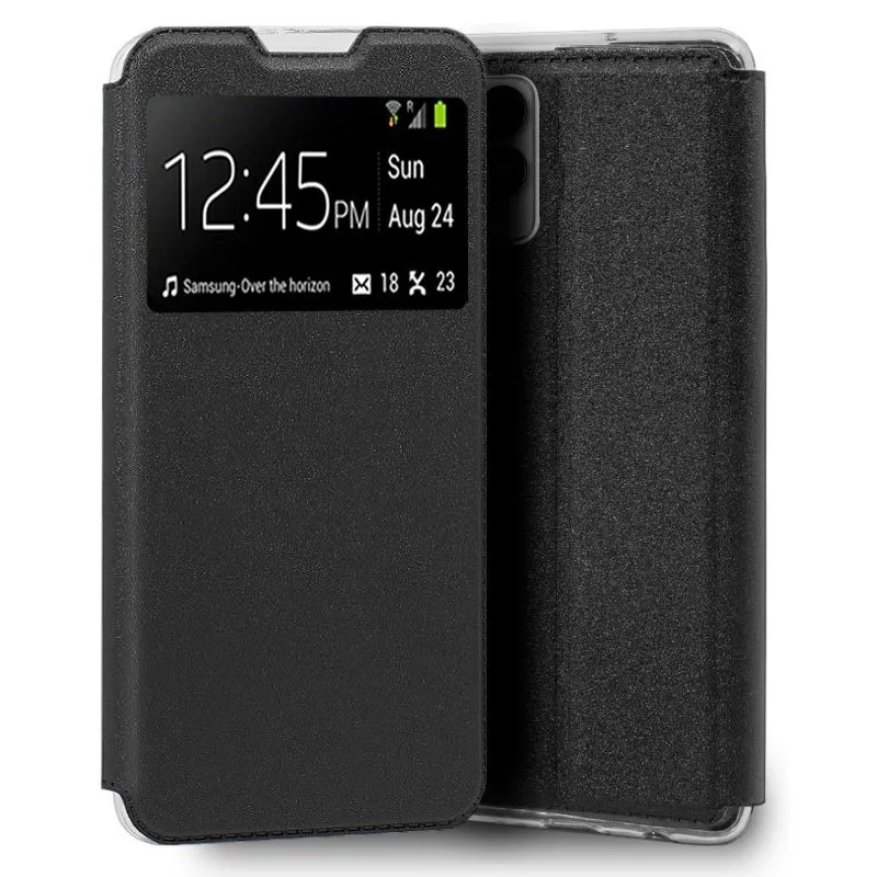 Custodia Flip Cover nera, fantastica e liscia, per Realme 8i / Narzo 50 - immagine 1