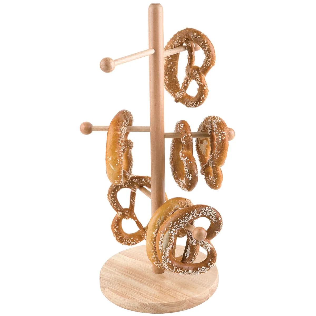 APS Stand per pretzel o salsicce; 28x50 cm (ØxH); marrone; rotonda - immagine 1