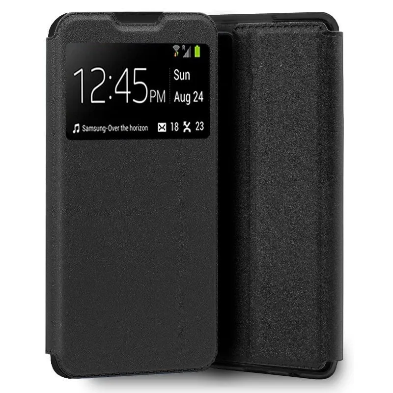 Custodia Flip Cover liscia nera per ZTE Blade V30 Vita - immagine 1