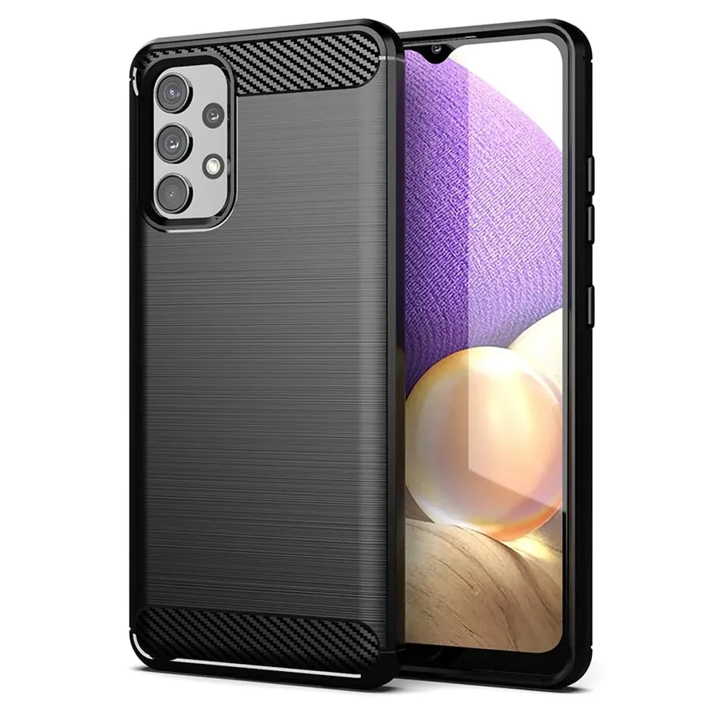 Custodia per Samsung Galaxy A33 5G A336, Carbonio, Nera - immagine 1