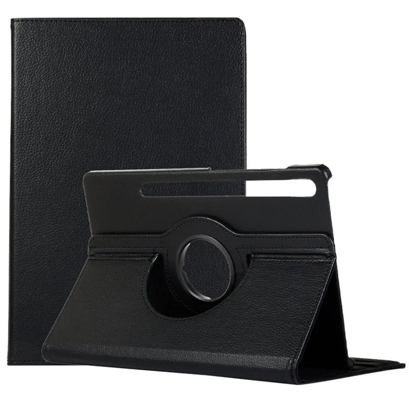Custodia girevole in similpelle liscia nera per Samsung Galaxy Tab S7 FE T736 12,4" - immagine 1