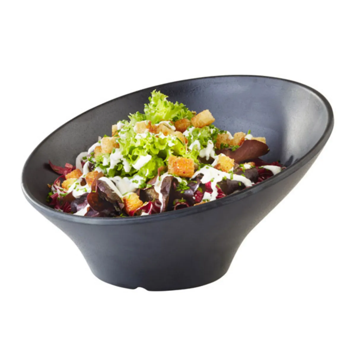 APS Ciotola conica Zen con bordo smussato; 800 ml, 22.5x12.5 cm (ØxH); nero; rotonda - immagine 1