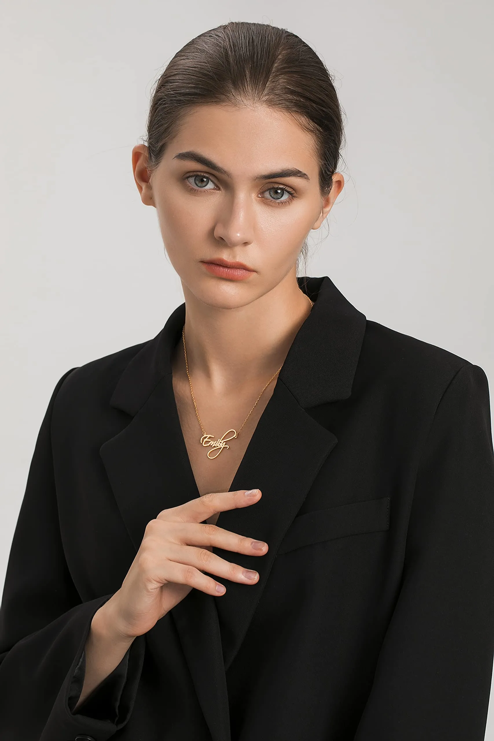 UMAGICBOX Collana in Argento Personalizzata con Nome - Pendente in Argento Sterling/Acciaio Inossidabile Inciso su Misura per Donne, Regalo per Compleanni, Anniversari, Lauree e San Valentino - immagine 4