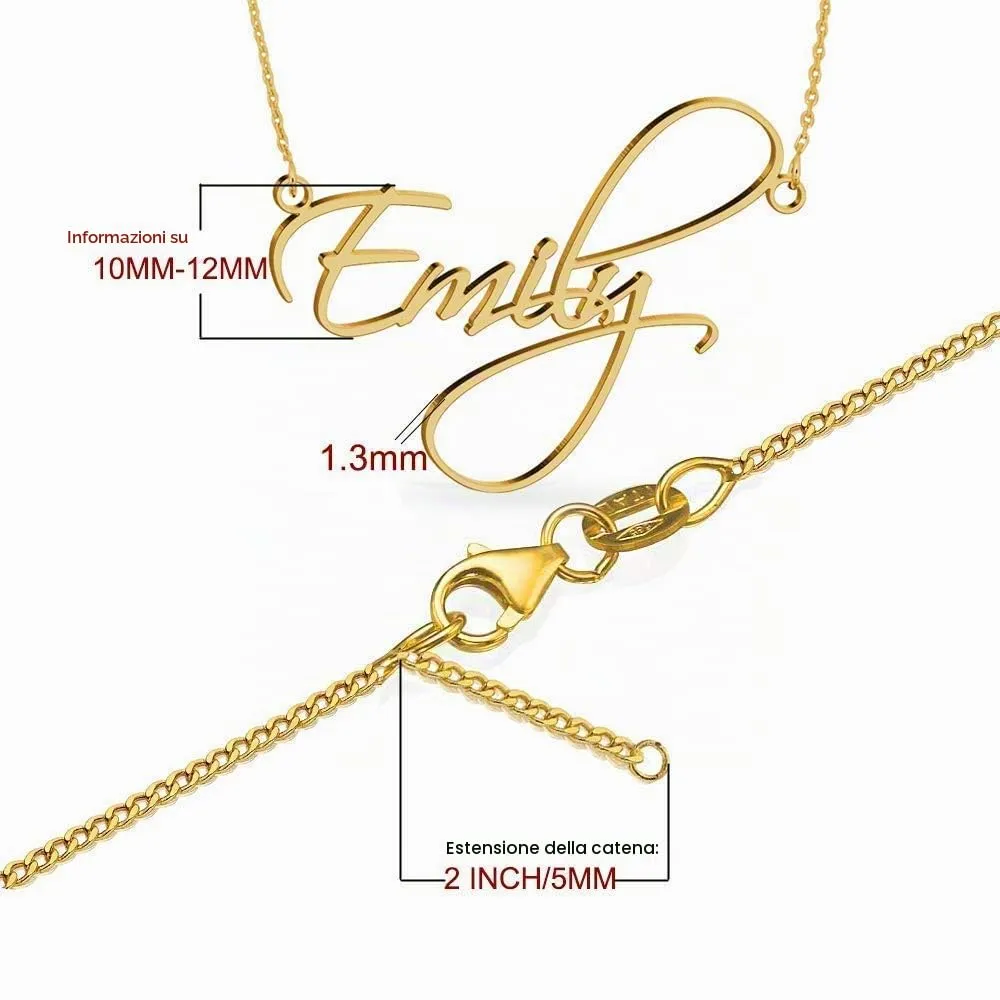 UMAGICBOX Collana in Argento Personalizzata con Nome - Pendente in Argento Sterling/Acciaio Inossidabile Inciso su Misura per Donne, Regalo per Compleanni, Anniversari, Lauree e San Valentino - immagine 5