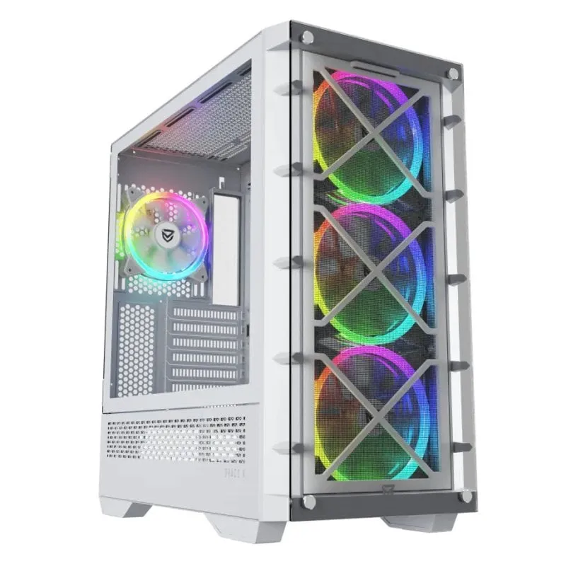 Nfortec DRACO X Vetro temperato bianco USB 3.2 Bianco - immagine 1