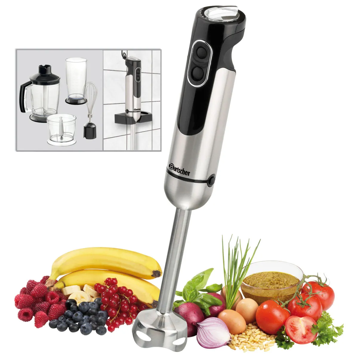 Bartscher Frullatore ad immersione; 15x41 cm (PxH); multicolore - immagine 1
