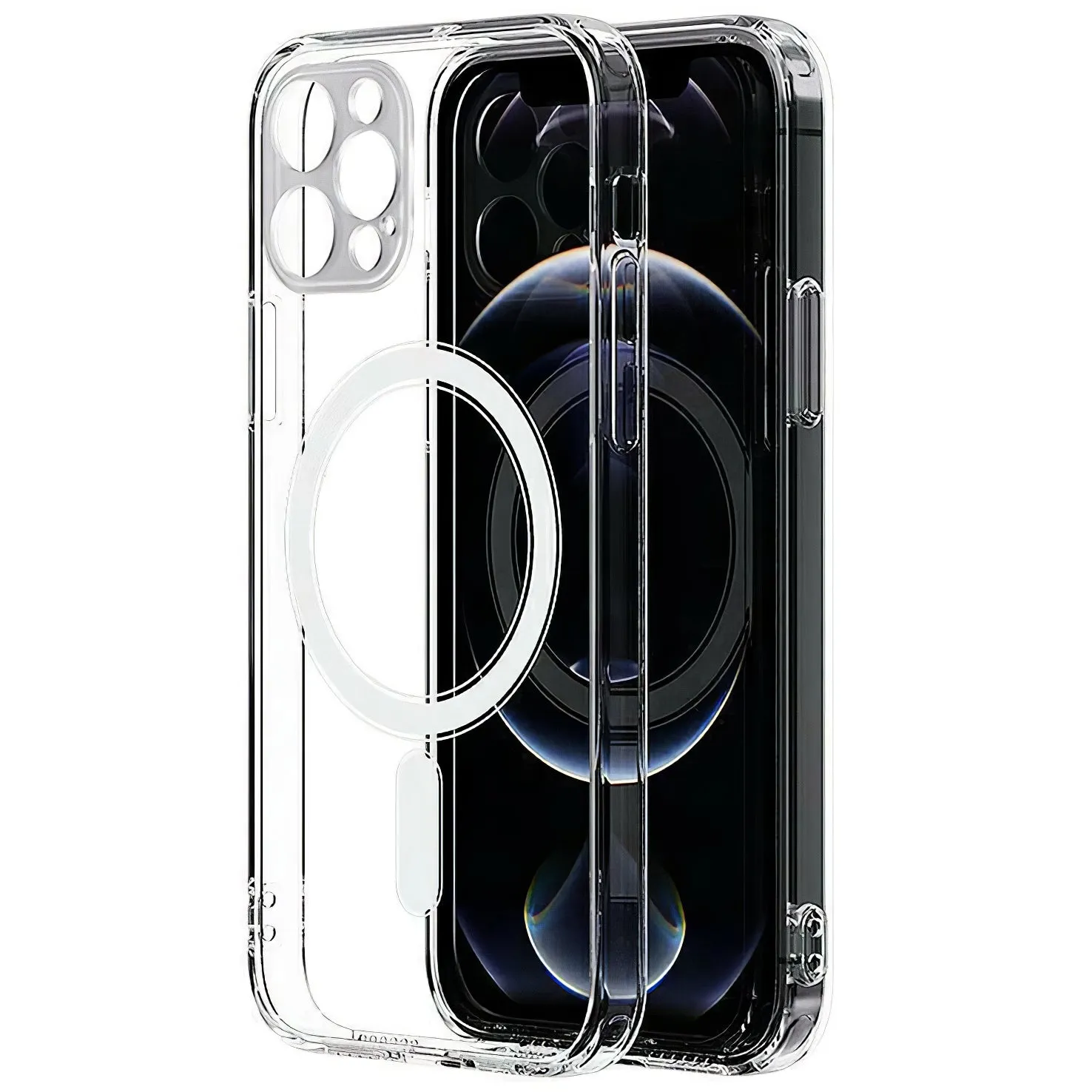 Custodia MagSafe per Apple iPhone 13 Pro, OEM, Antishock Magnetica, Trasparente - immagine 1
