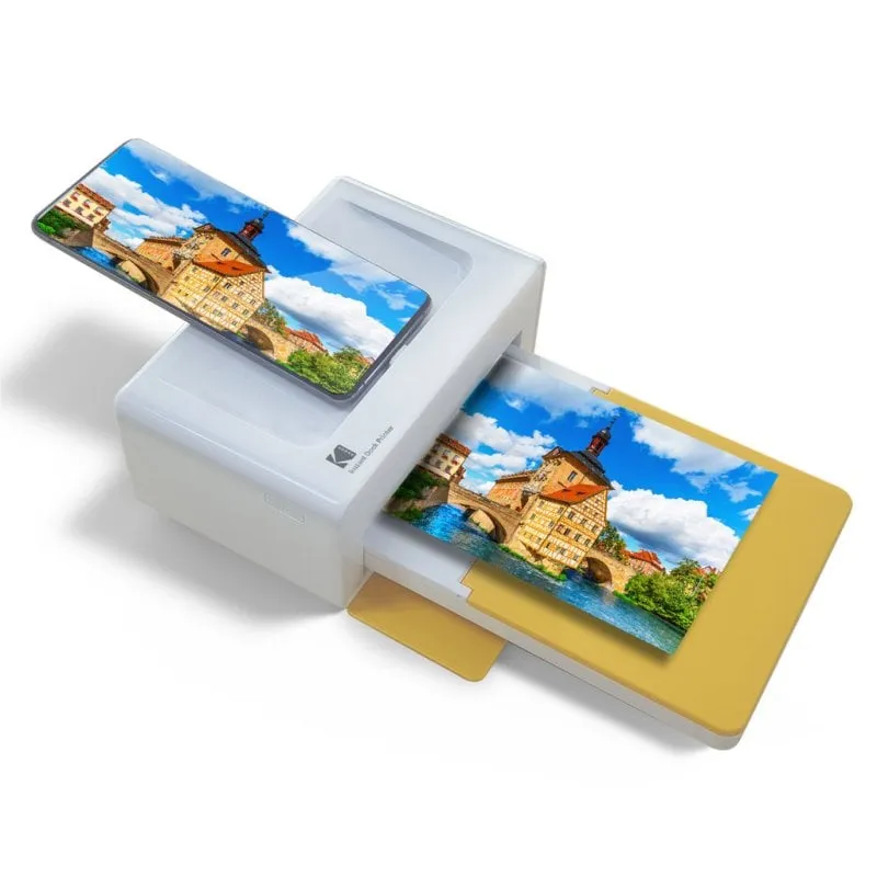 Stampante fotografica istantanea Kodak Dock Plus 4PASS con Bluetooth e docking 10x15 cm + 10 fogli - immagine 1