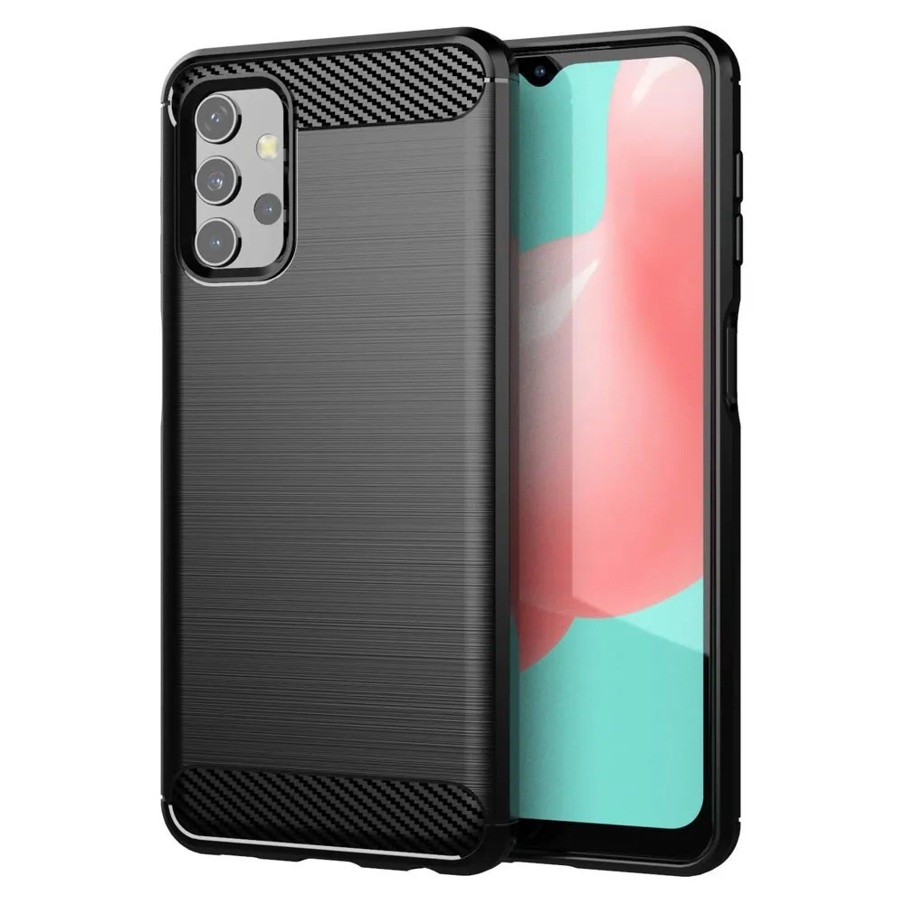Custodia per Samsung Galaxy A32 A325, OEM, Carbonio, Nera - immagine 1