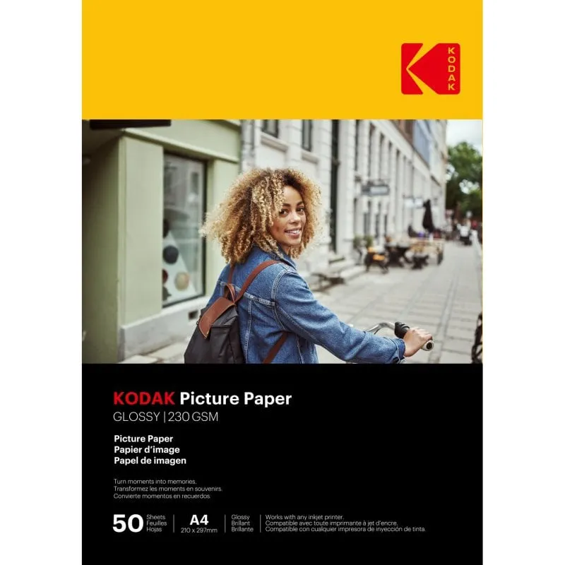 Kodak 9891267 50 fogli A4 carta fotografica lucida 230 g/m2 per stampa a getto d'inchiostro - immagine 1