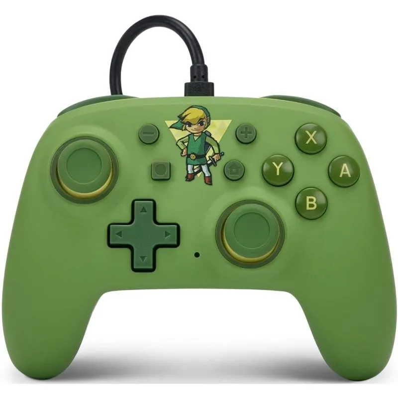 Alimenta un controller Nano Zelda Toon Link con cavo verde per Nintendo Switch - immagine 1