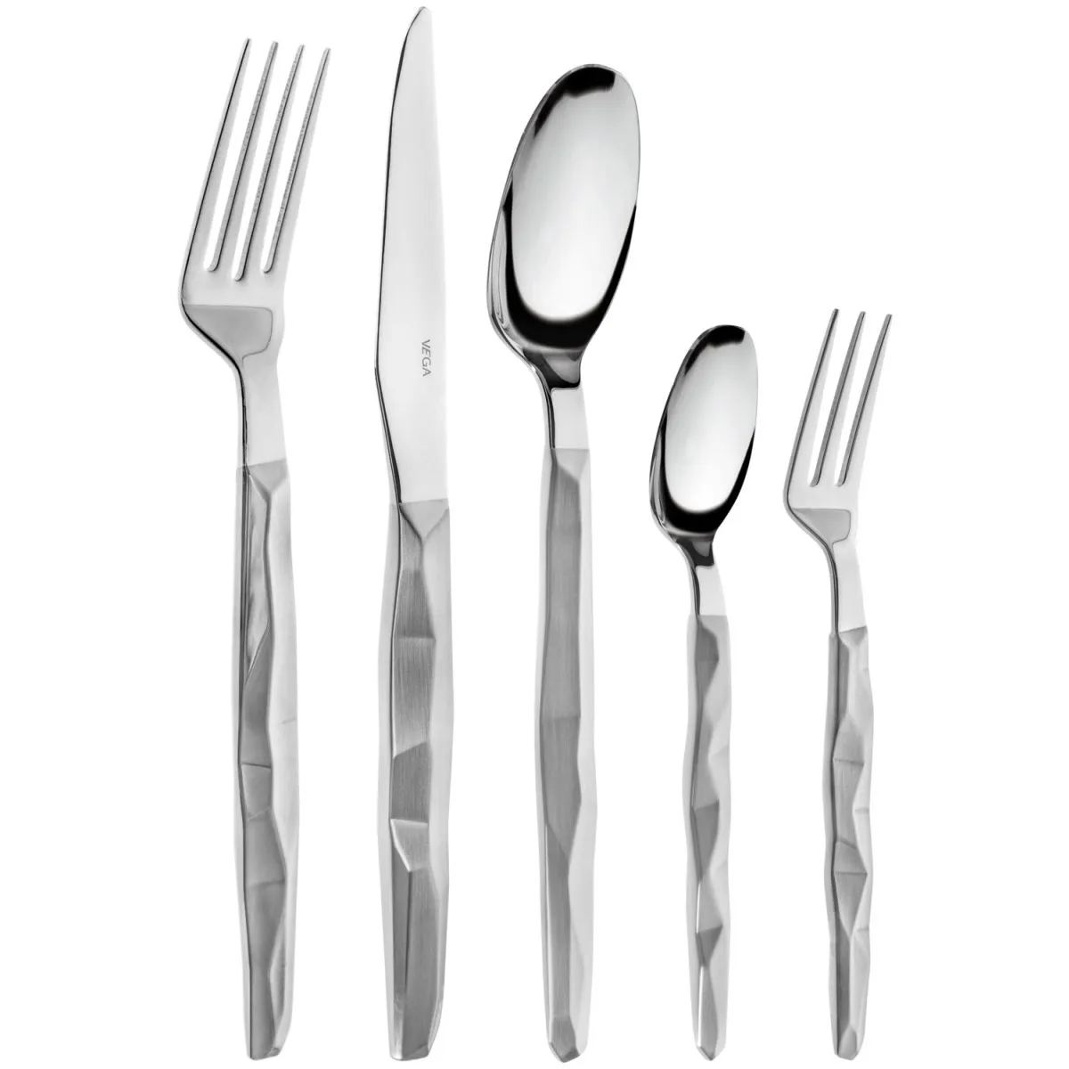 VEGA Set posate Diamante 30 pezzi; argento, manico argento - immagine 1