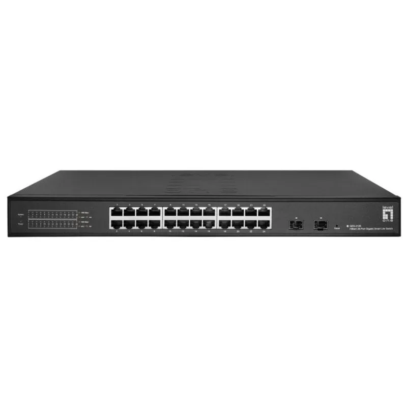 LevelOne GES-2126 switch di rete Gestito L2 Gigabit Ethernet (10/100/1000) Nero - immagine 1