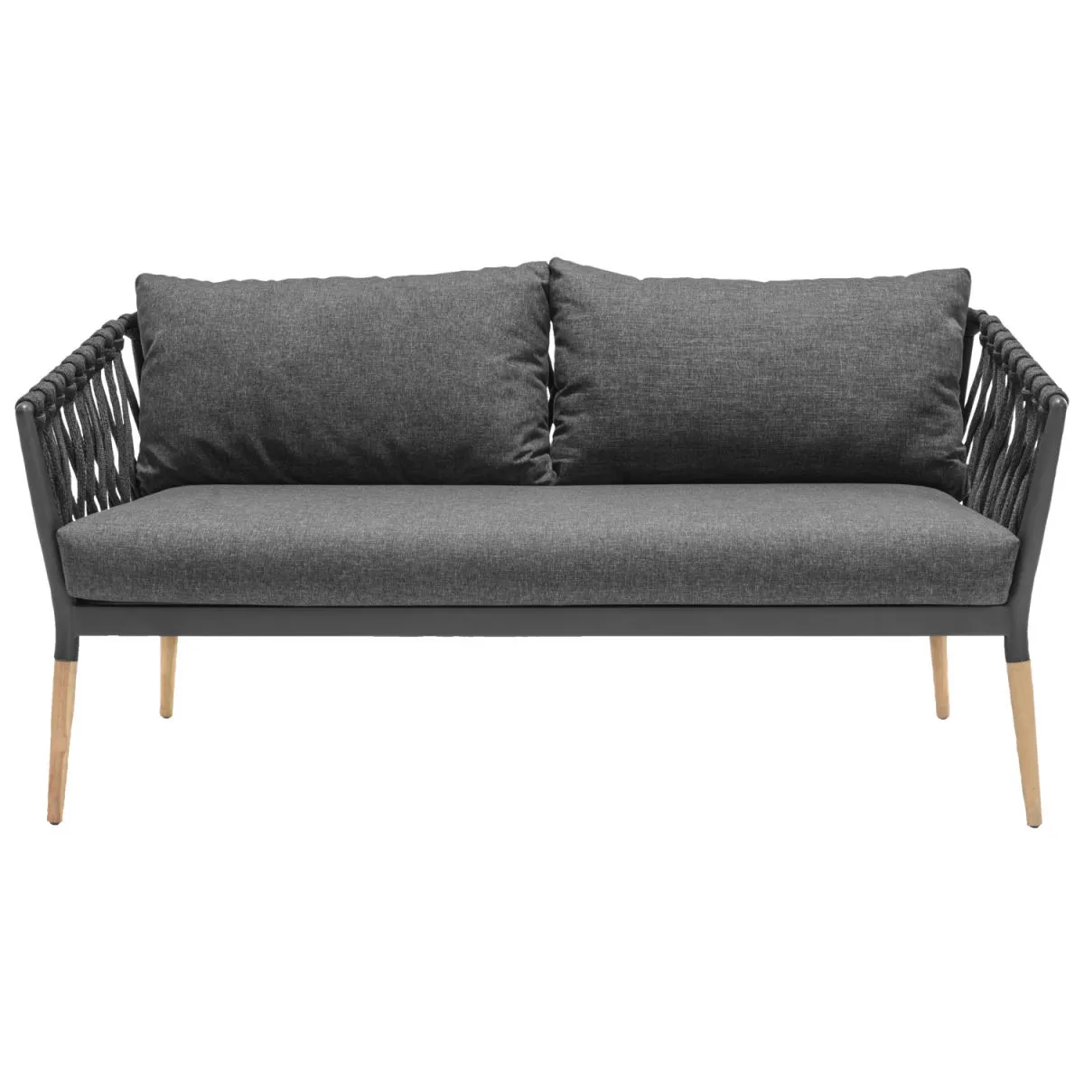 VEGA Divano da esterno Asola a due posti; 162x80x76 cm (LxPxH); antracite - immagine 1