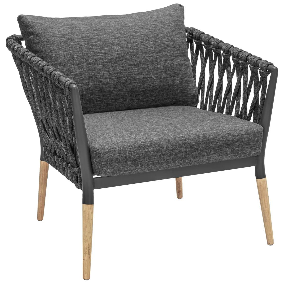 VEGA Poltrona da esterno Asola; 81x80x76 cm (LxPxH); antracite - immagine 1