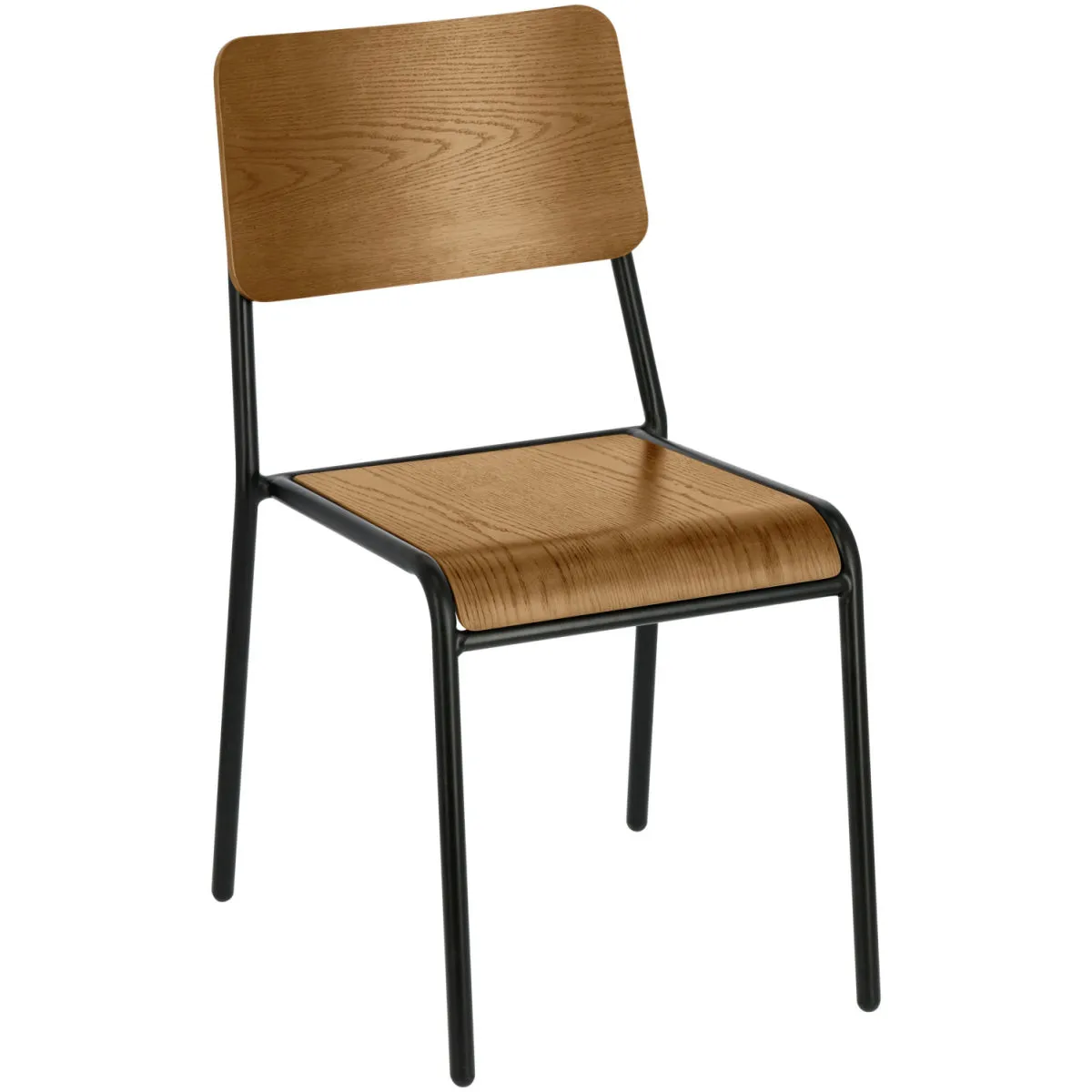 2x VEGA Sedia Claso; 41.5x52.5x82 cm (LxPxH); seduta marrone antico, struttura nero; 2 pz. / Pacco - immagine 1