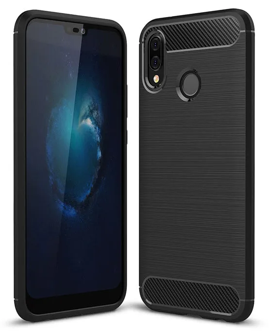 Custodia per Huawei P20 Lite, OEM, Carbonio, Nera - immagine 1