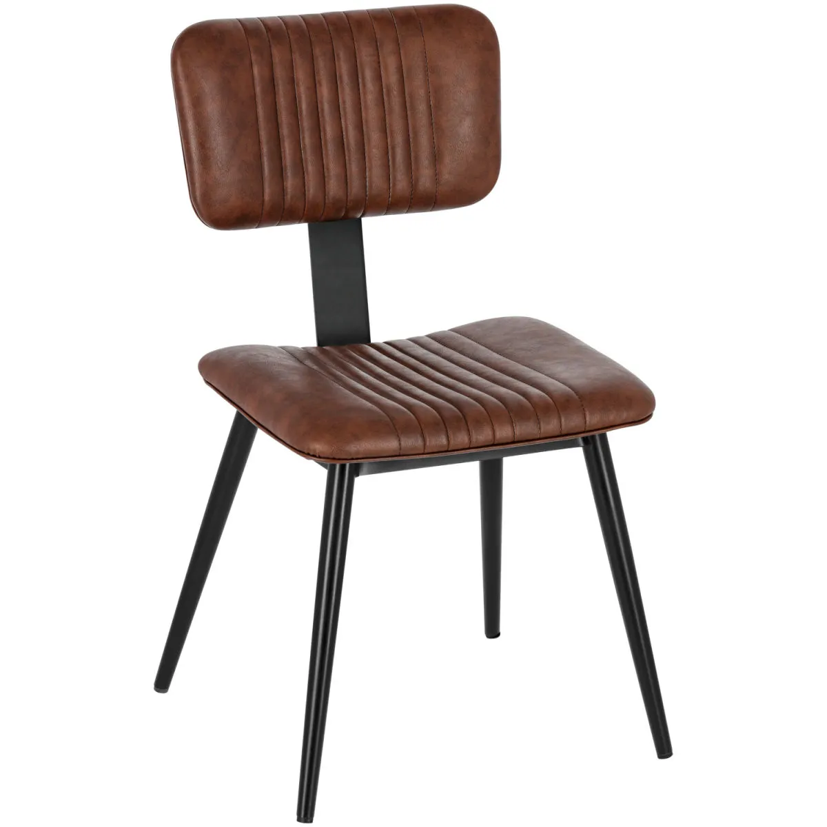 2x VEGA Sedia Nolo; 47x54x81 cm (LxPxH); seduta marrone, struttura nero; 2 pz. / Pacco - immagine 1