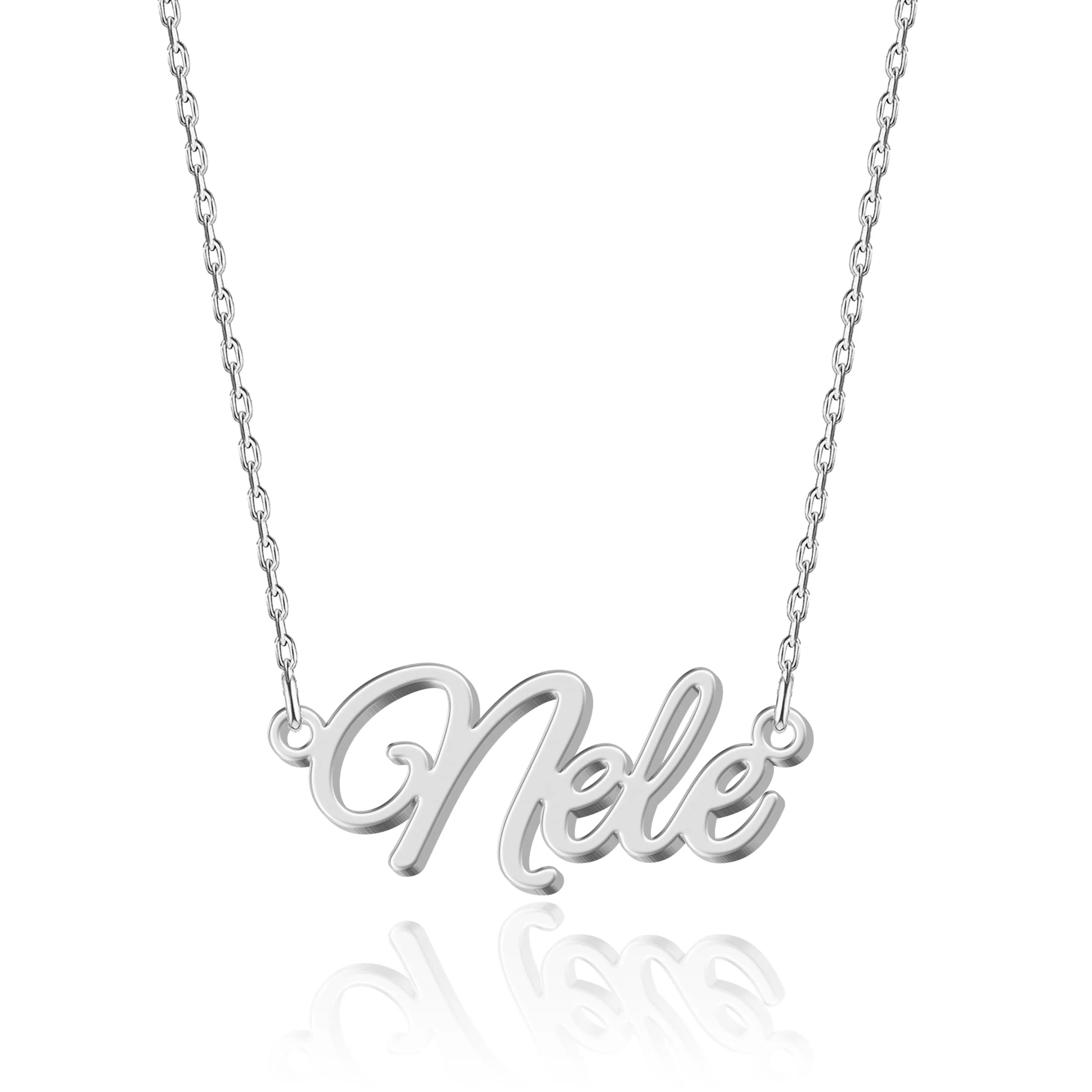 UMAGICBOX Collana con nome personalizzato | 14 stili di font tra cui scegliere | Ciondolo personalizzabile in acciaio inossidabile placcato in oro 18K e argento sterling | Un regalo indimenticabile - immagine 1