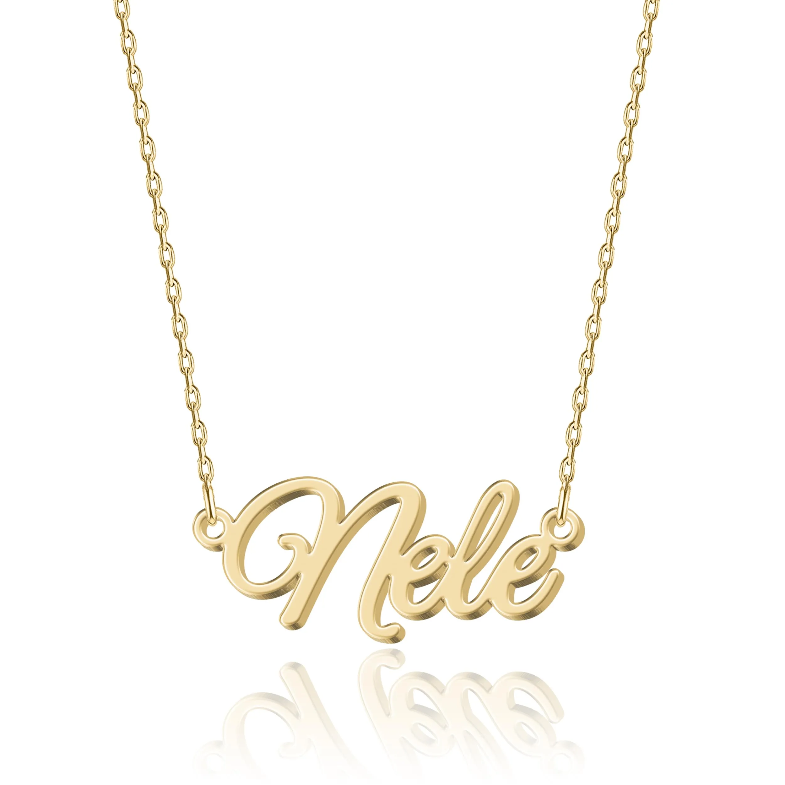UMAGICBOX Collana con nome personalizzato | 14 stili di font tra cui scegliere | Ciondolo personalizzabile in acciaio inossidabile placcato in oro 18K e argento sterling | Un regalo indimenticabile - immagine 1