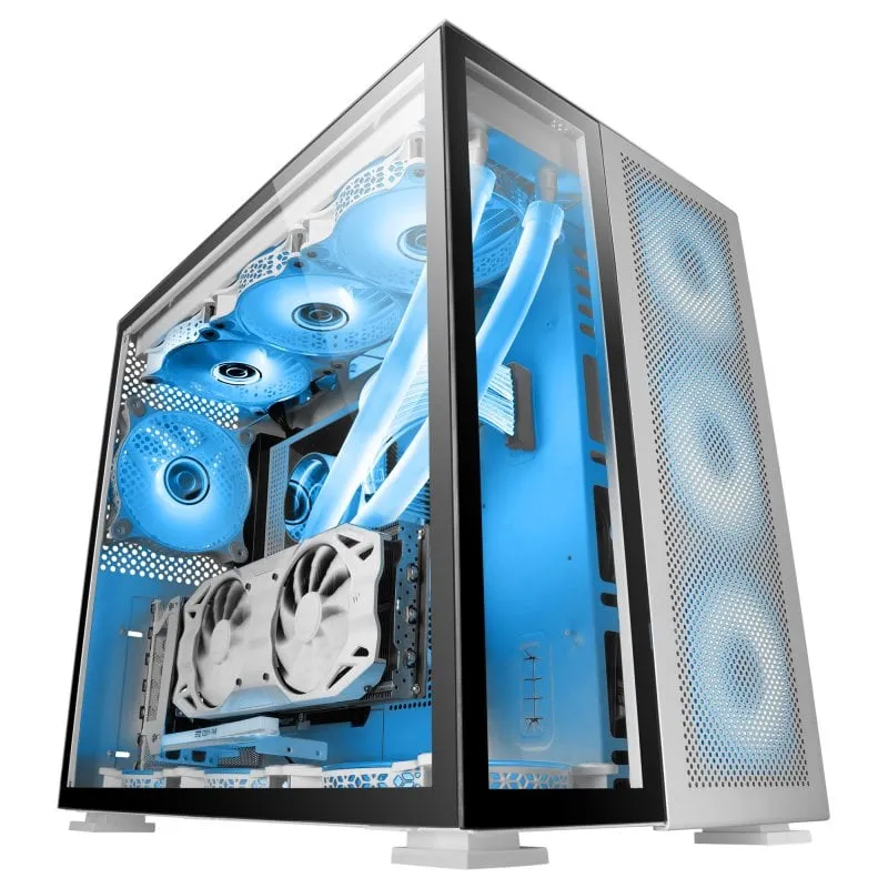 Mars Gaming MC-NOVA Tower Custom XXL E-ATX Alluminio aerospaziale Vetro temperato USB-C Bianco - immagine 1