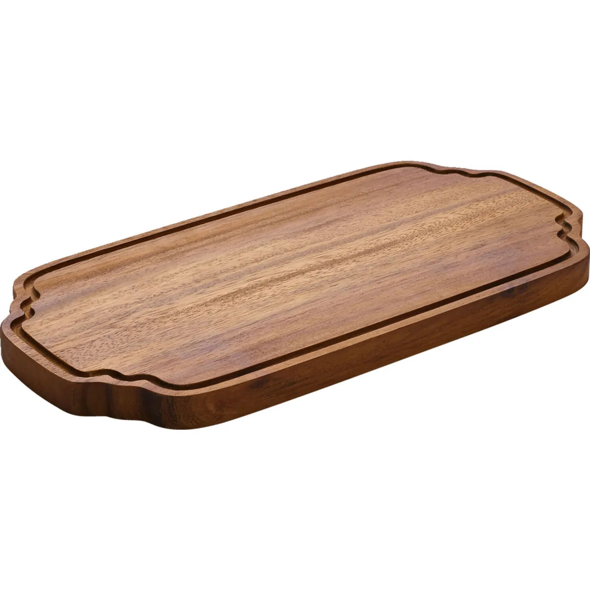 Playground Tagliere in legno 33x24 cm rettangolare con scanalature; 36x18x2.1 cm (LxLxH); acacia marrone; rettangolare - immagine 1