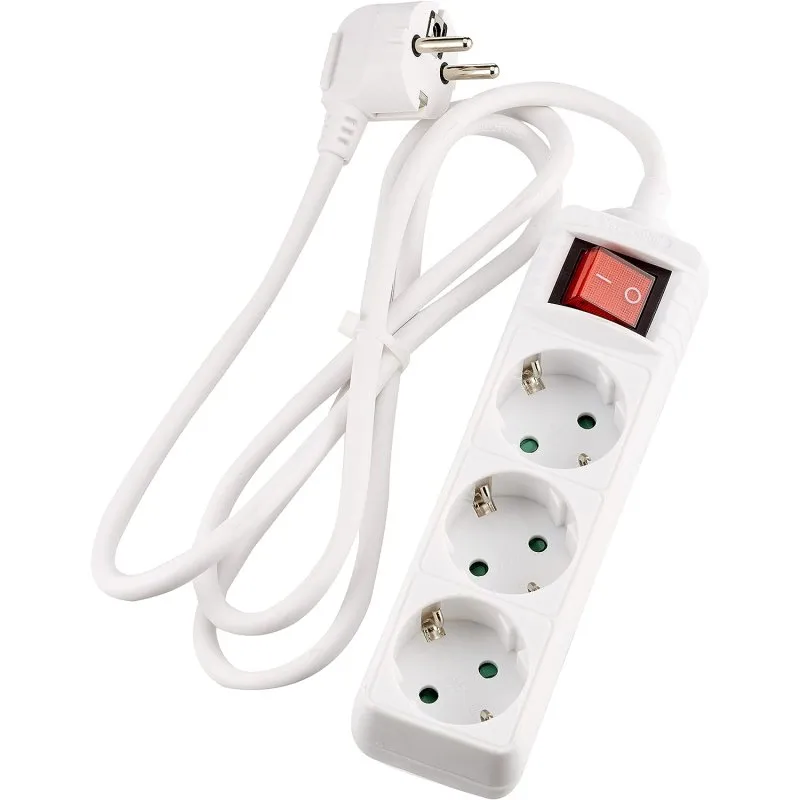 Multipresa Kopp a 3 prese con interruttore illuminato 1,4 m - immagine 1