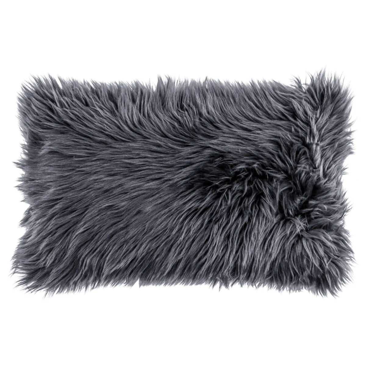 ERWIN M. Federa cuscino pelliccia Bergen rettangolare; 50x30 cm (LxL); antracite; rettangolare - immagine 1