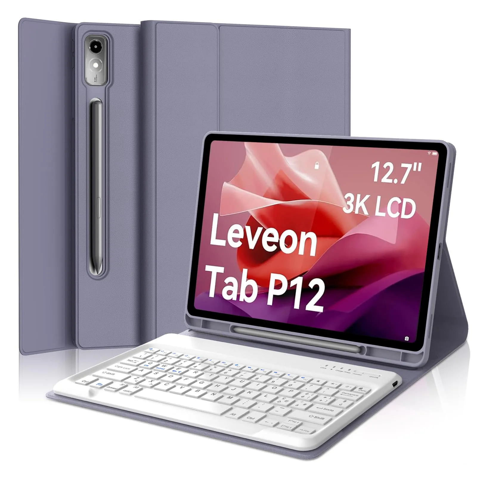 FOGARI Per Lenovo Tab P12 2023 12,7 Pollici Cover Tastiera - immagine 1