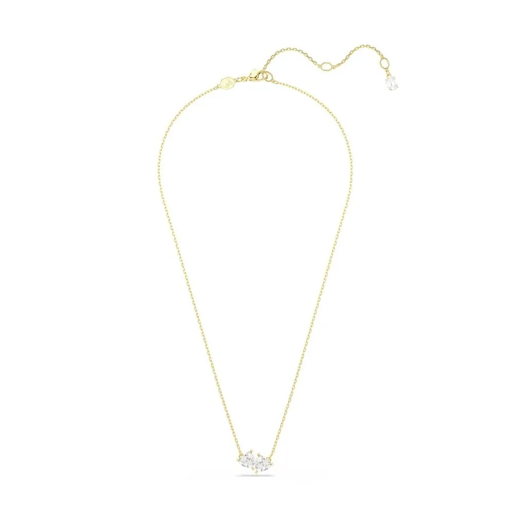 Swarovski Mesmera Collana, Gioiello Versatile per Occasioni Speciali con Zirconia, Forma a Cuore, Chiusura a Moschettone, Placcatura in Tonalità Oro, 38-45 cm, 0,9 x 1,6 cm - immagine 2