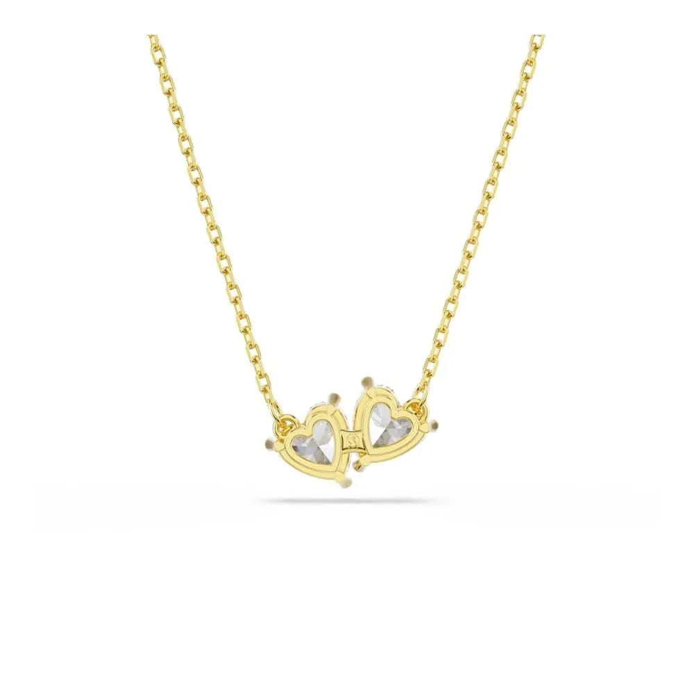 Swarovski Mesmera Collana, Gioiello Versatile per Occasioni Speciali con Zirconia, Forma a Cuore, Chiusura a Moschettone, Placcatura in Tonalità Oro, 38-45 cm, 0,9 x 1,6 cm - immagine 5