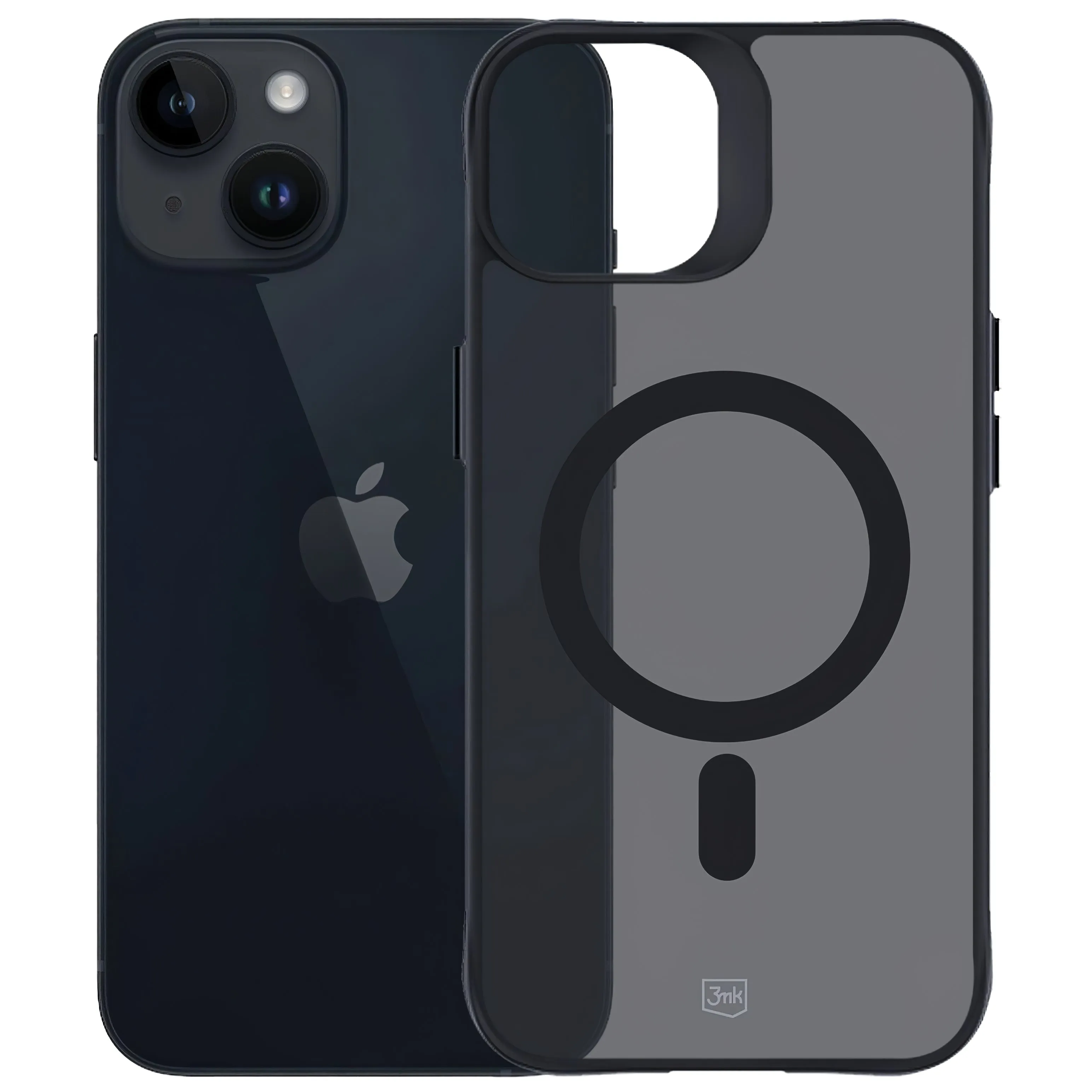 Custodia MagSafe per Apple iPhone 14 / 13, 3MK, Smoke MagCase, Nera - immagine 1