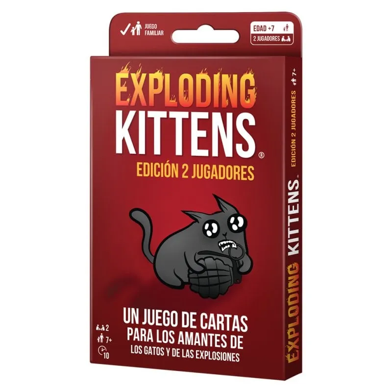 Gioco di carte Asmodee Exploding Kittens: edizione per 2 giocatori - immagine 1