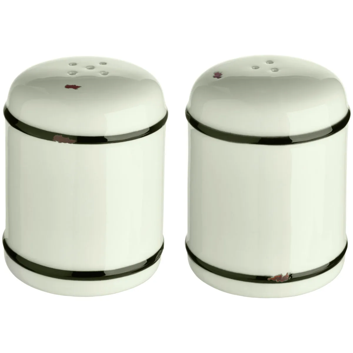 VEGA Set saliera e pepiera Liron; 6x8 cm (ØxH); bianco crema/nero - immagine 1